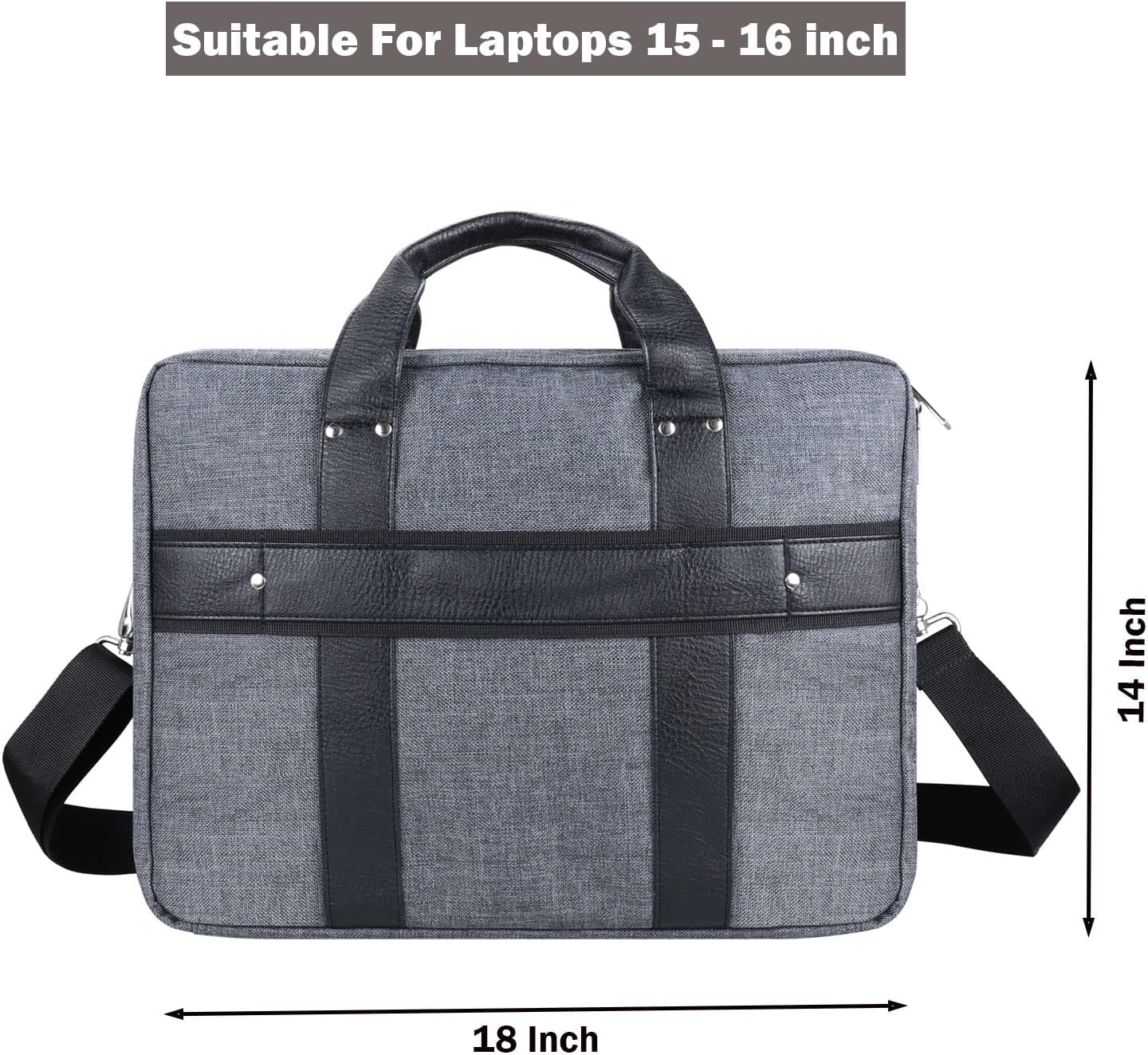 BPC 12 inch Chromebook Bag Durable Scratch Resistant Padded Crossbody Briefcase for Work, Office, Meetings, College