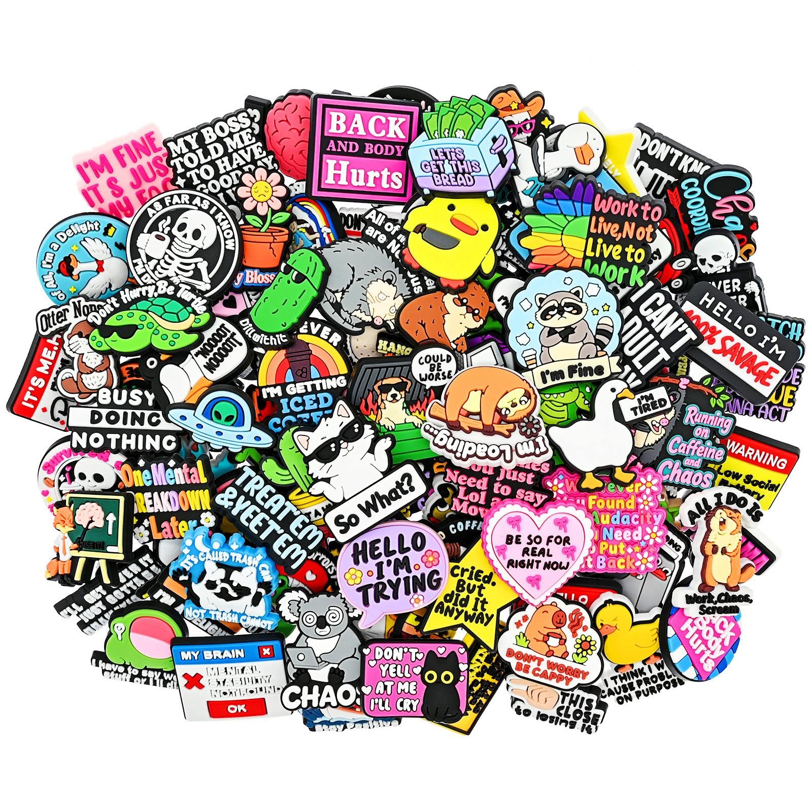 Backpack Pins, Bulk Funny Cute Pins Aesthetic Lapel Pin for Backpacks/Jackets/Hats/Bags Women Nurse Teens Gifts