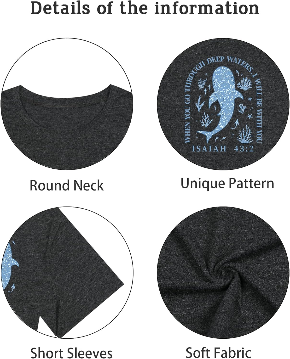 Overiszed Christian Shirts for Women God is Good Shirt Religious Faith Short Sleeve Tops Bible Verse Inspirational Tee - Image 5