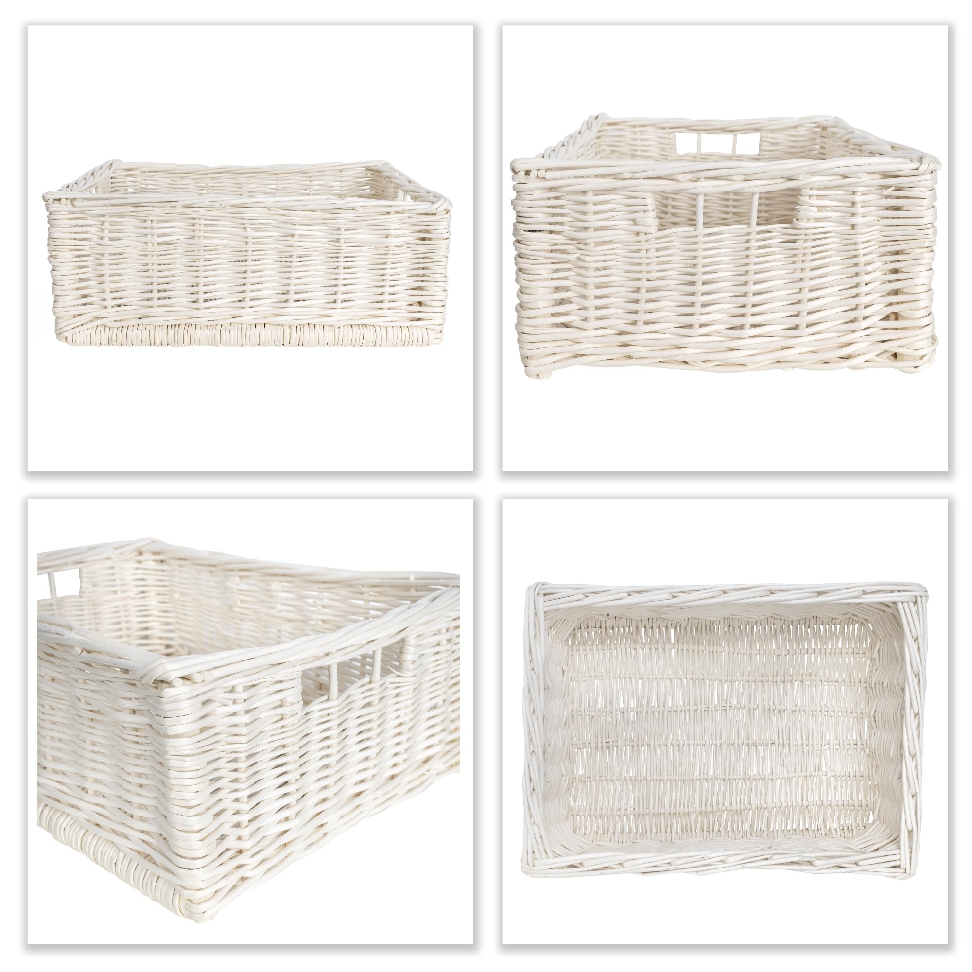 Creative Home Panier de Rangement en Osier Blanc