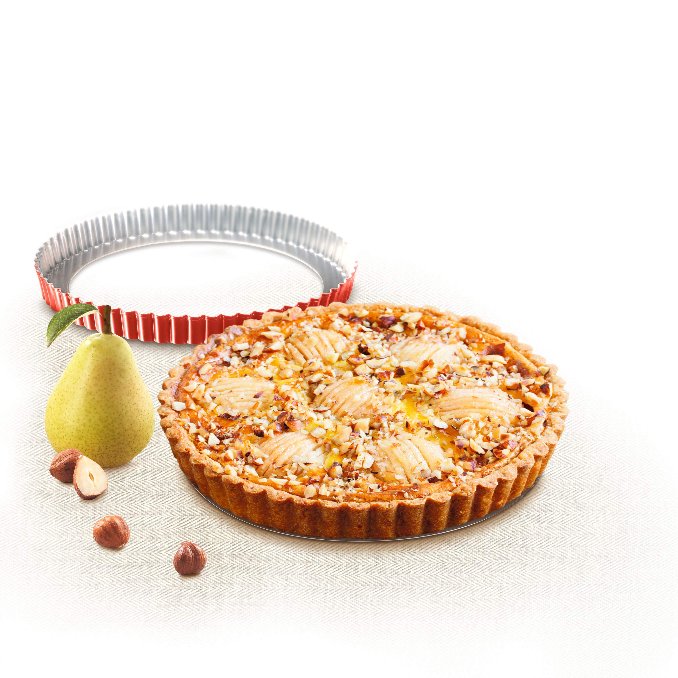 TEFAL Delibake J1641574, Forma do pieczenia tarty 28 cm, Nieprzywierająca powłoka, Wyjmowane dno, Niemiecka jakość