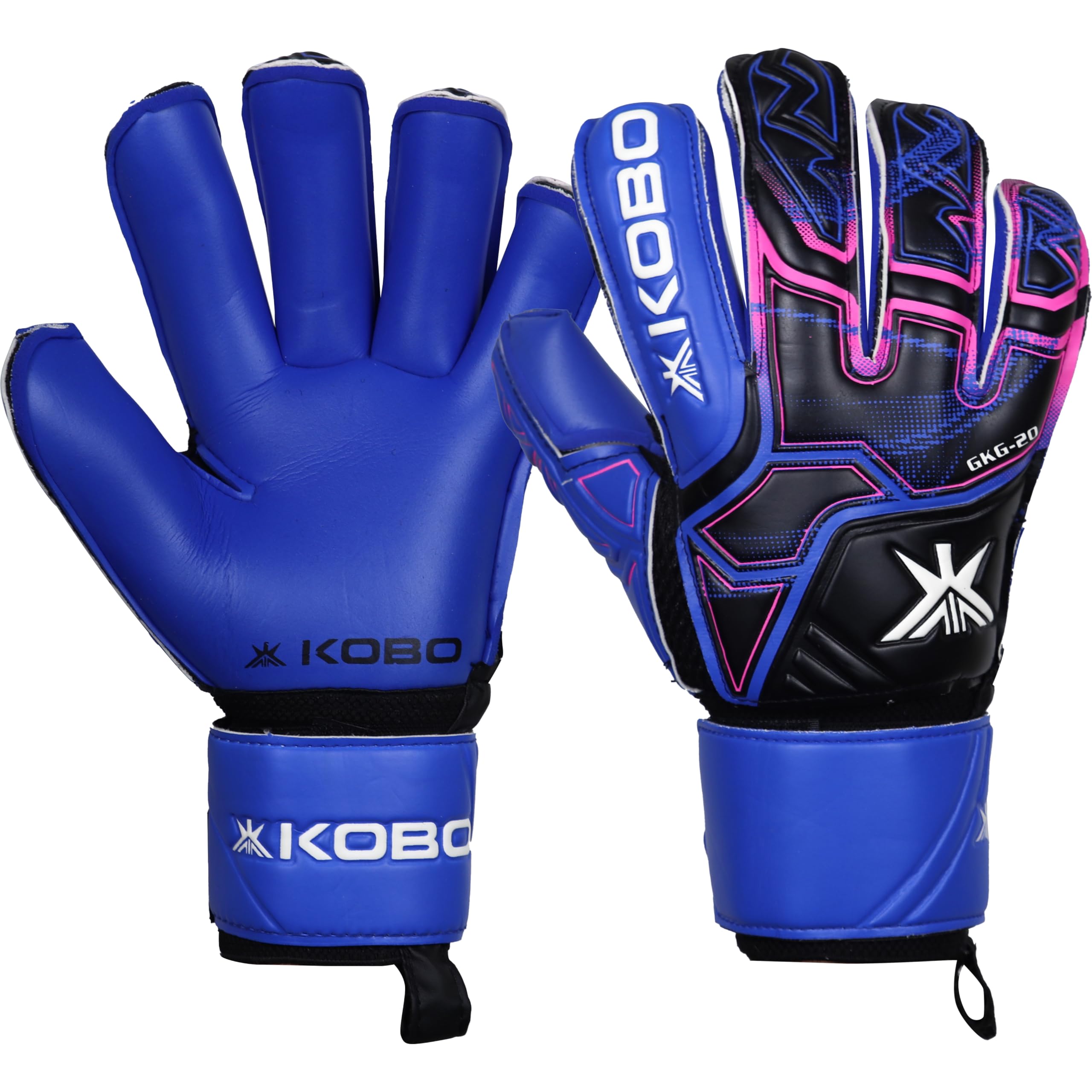Kobo / Soccer Goalie Goal Latex Keeper Gloves, Strong Grip for The Toughest Saves, with Finger Spines to Give Splendid Protection and Comfor