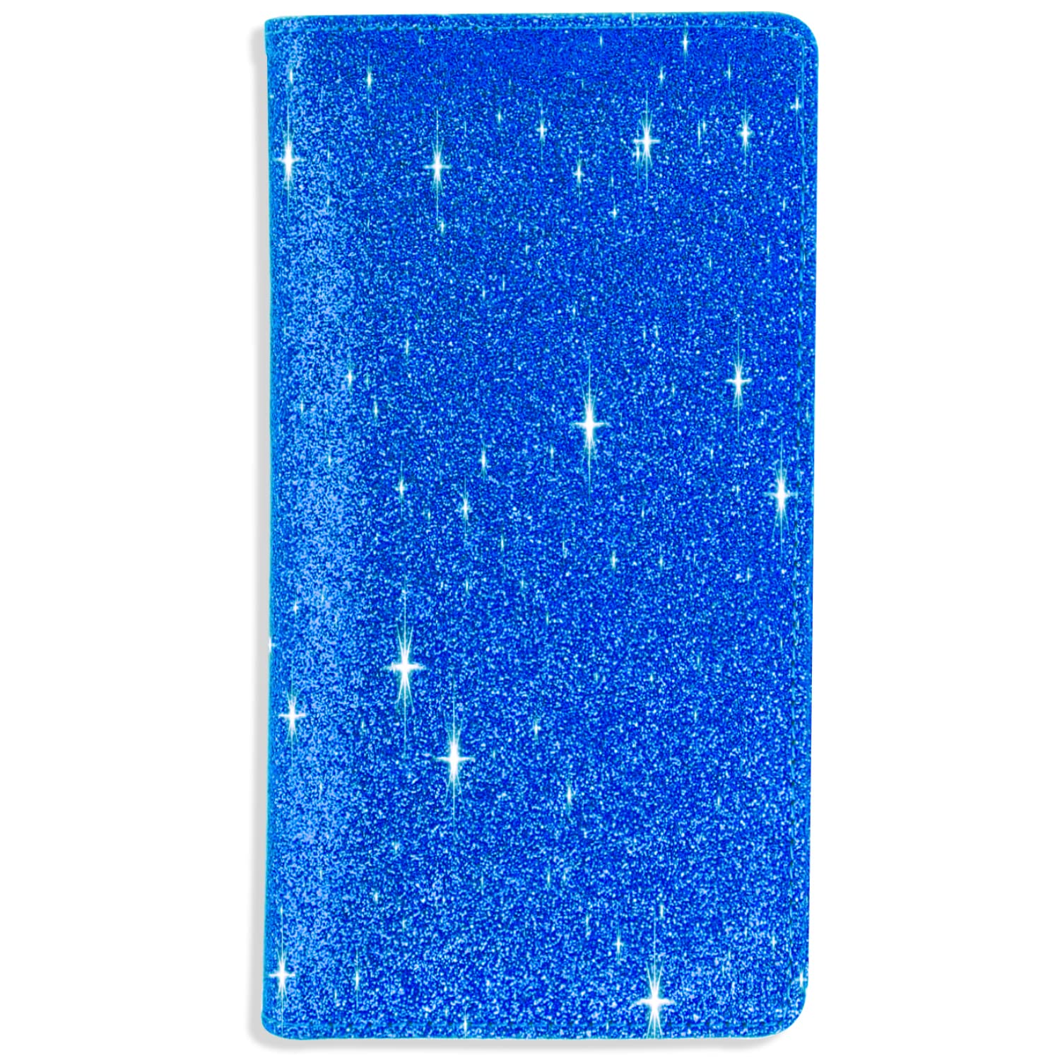 Sanlykate Glitter Checkbook Cover for Girl Women, RFID Blocking PU Leather Standard Register Check Book Case With Pen Inserts & Free Divider, Royal