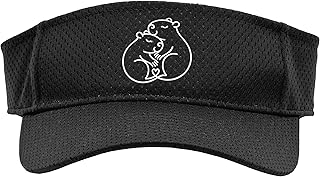Cuddly Capybara Couple Heart Line Art - Cute Brazil Love Sport Sun Visor