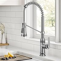 Vista 12 de KRAUS Allyn KPF-4110BBMB - Grifo de cocina de 2 funciones de estilo comercial en latón cepillado sin manchas/negro mate, KPF-4110BBMB