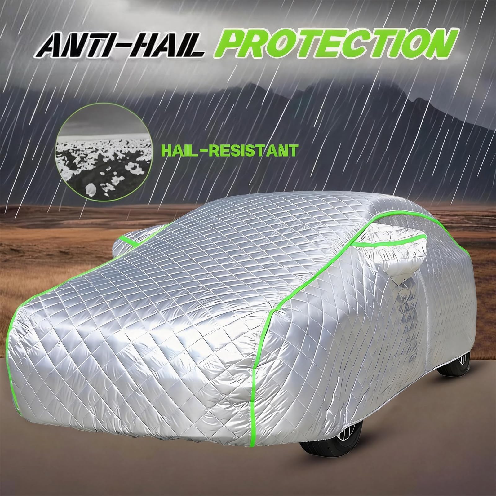 Hagelschutzplane Auto Für Kia K4 Hatchback (2025-Present), Hageldecke Auto,hagelschutz, Autoabdeckung Wasserdicht Atmungsaktiv,Schutzhülle Outdoor mit Reflektorstreifen ef298g