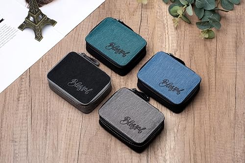 Miniatura 6 de Estuche organizador de píldoras, caja personal semanal de bolsillo para vitaminas y suplementos, lona de viaje de 7 días, bolsa de transporte de