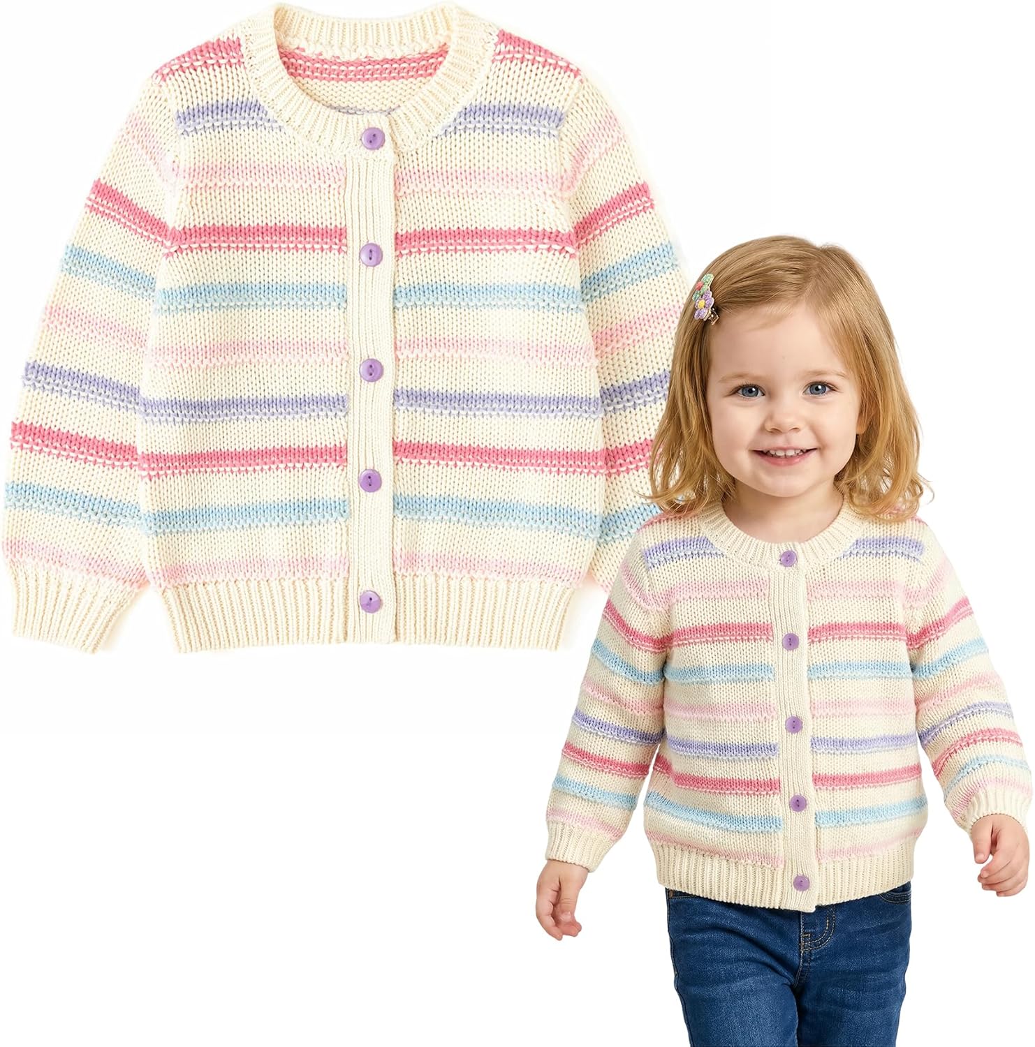 Simplee kids Baby Sweater Animal Leopard Heart Printed Baby Cardigan for Spring Autumn Fall