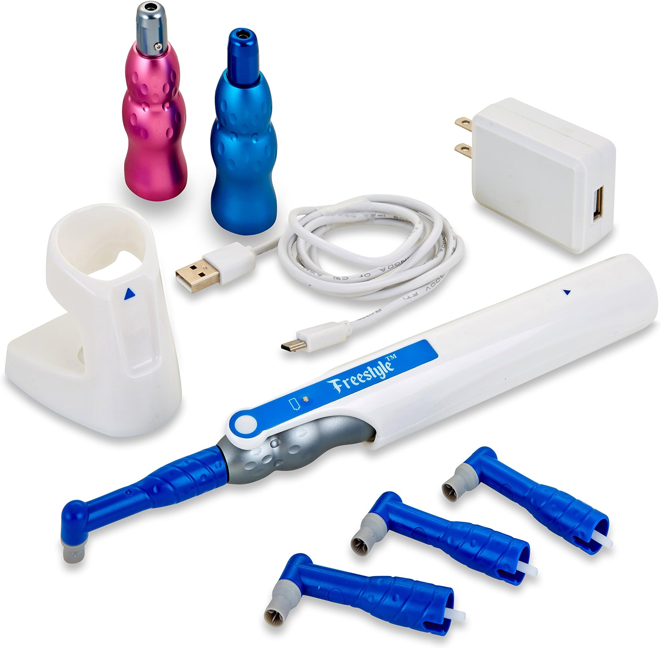 Prophy Magic PMFREE Freestyle Cordless Handpiece, 7", White/Blue