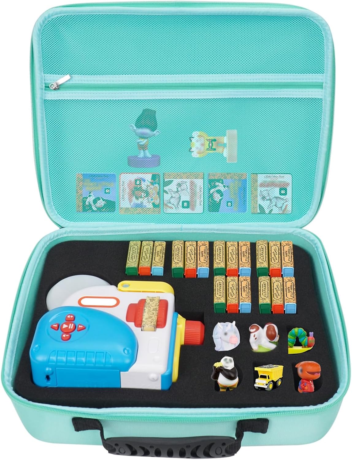 YouKnow Travel Case for Little Tikes Story Dream Machine Books Starter Set, Character Collection and Kids Storybook Projector Toddler Toys Gifts Carry Box for 3+ Year Old Girl (Only Case) (green)