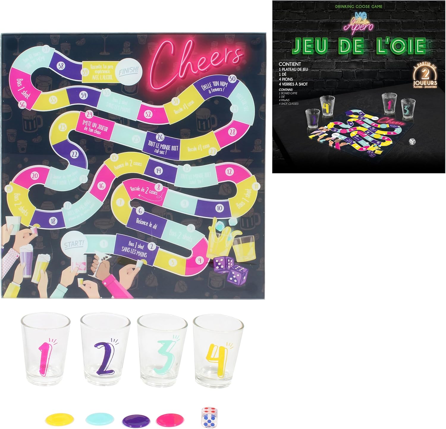 Drinking Game, Plastic, Multicoloured, One Size