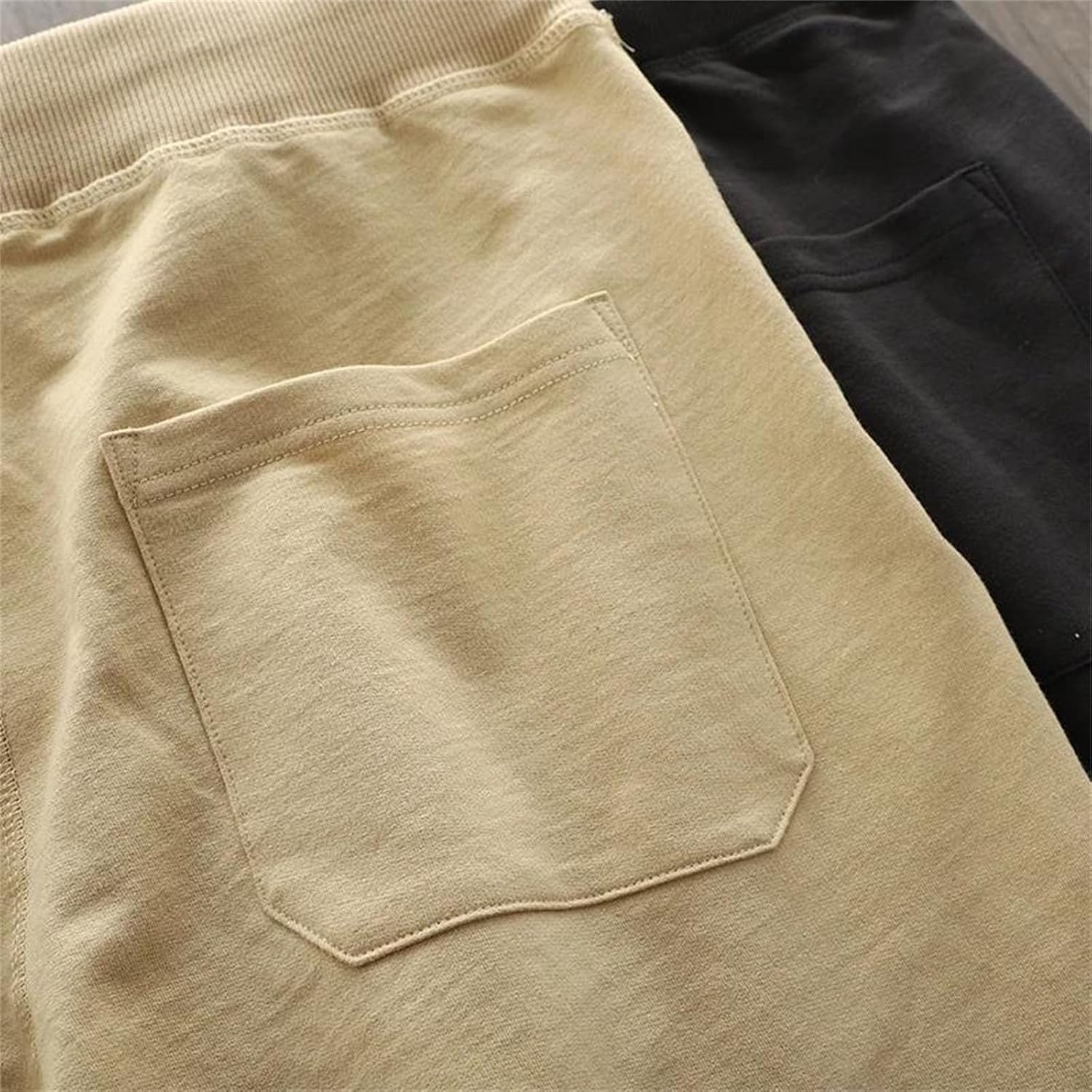 Mens Cotton Shorts Elastic Waist Loose Fit Soft Breathable Casual Summer Everyday Shorts