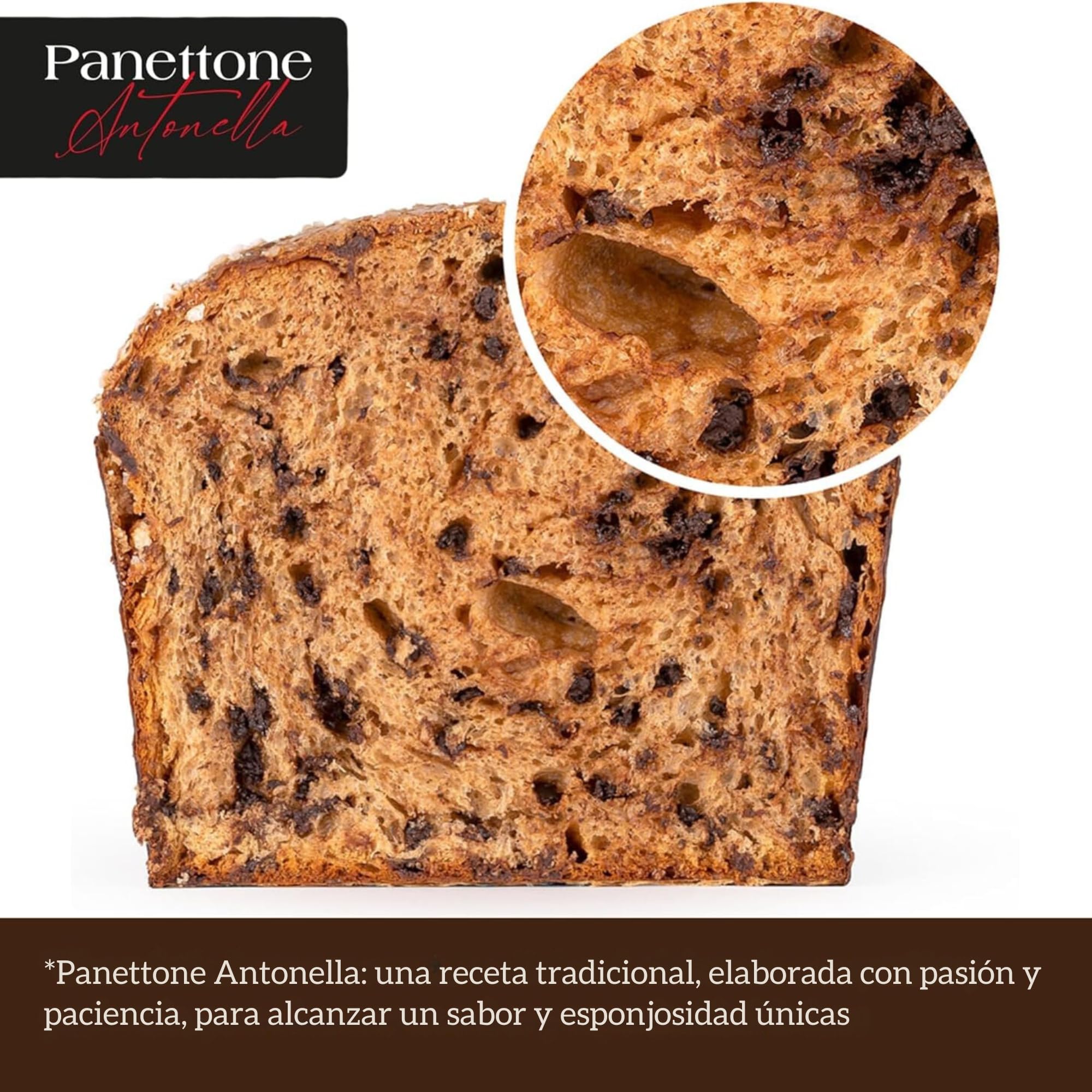 Pack 2 Panettone Antonella Chocolatíssimo de Chocolate y Panettone de Chocolate y Naranja - Dos Panetones XXL 1200 gr - Elaboración Artesanal con Receta Tradicional - Delicioso Panetone Dulce Navideño