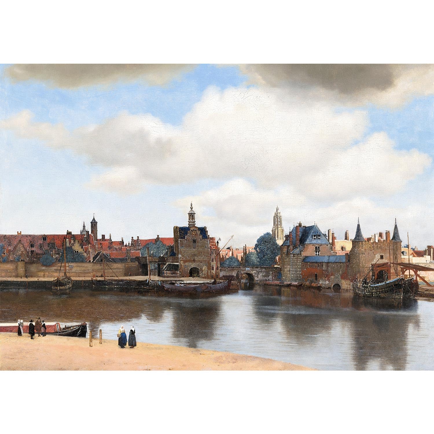 輸入雑貨　天然石　フェルメール作　『デルフトの眺望 』　水晶絵　クリスタルアート Amazon.co.jp: ROSSOGRAFICO フェルメール ポスター デルフトの眺望