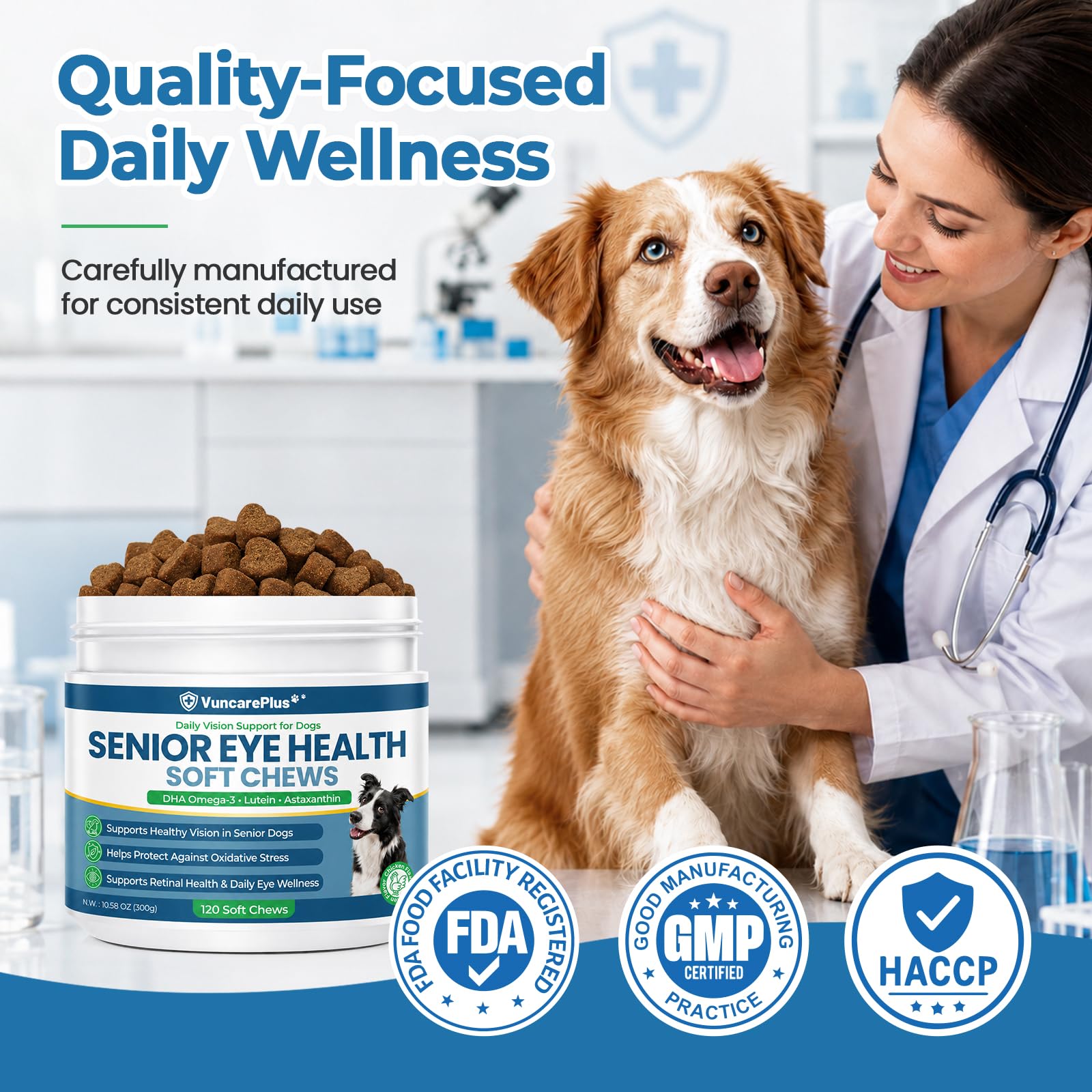 Senior Dog Eye Supplement with Lutein and DHA, 120 Soft Chews — Amazon image 8
