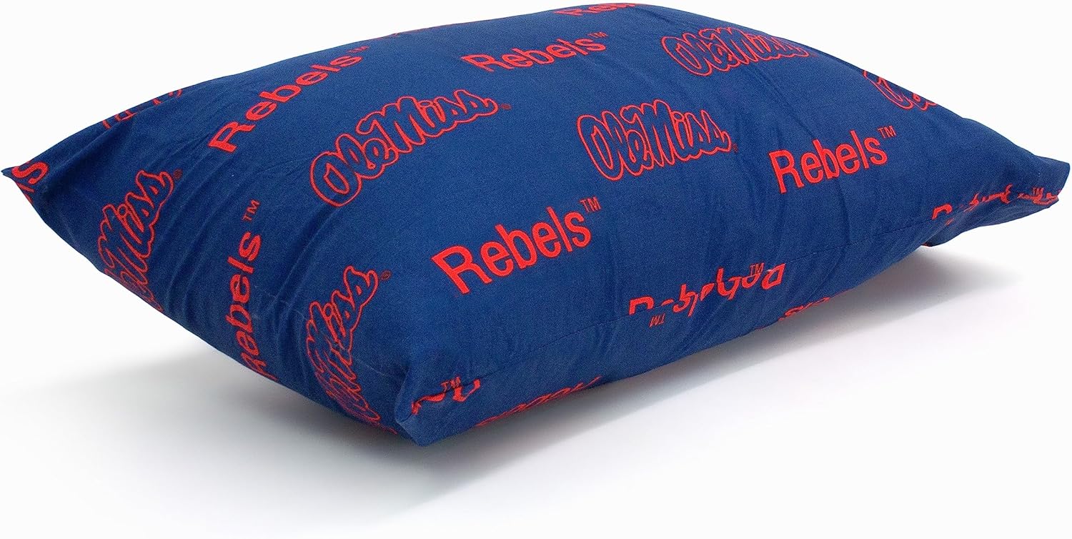 College Covers Everything Comfy Ole Miss Rebels Pillowcase, Body Pillow, 20" x 60", Includes 1 Pillowcase