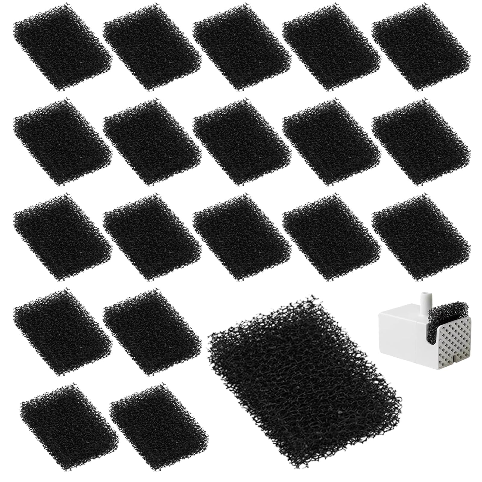 20Pcs Replacement Foam Filters for Pet Water Fountain | Compatible with PETKIT Eversweet 3 Pro, Solo 2 & Solo SE Cat Fountains | Keep Drinking Water Clean & Fresh-picture-32