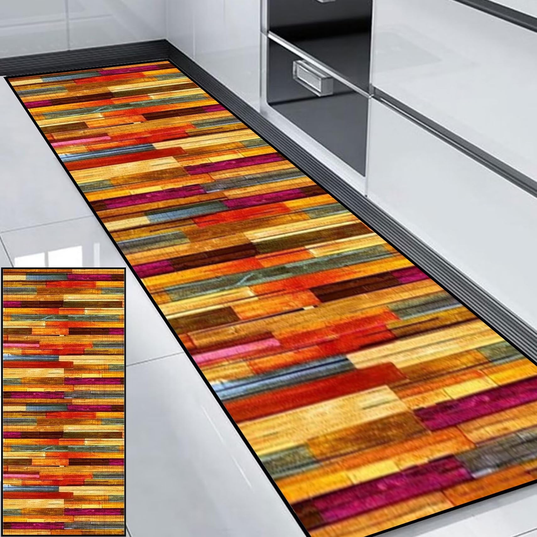 Bieżniki Dywanowe Bieżnik 115 x 220 cm Dywan Runner Dirt, Chłonny, Antypoślizgowy Spód, Nie Gubi Włosia Idealne Dywaniki Z Podszewką Do Korytarza, Kuchni, Pralni, A