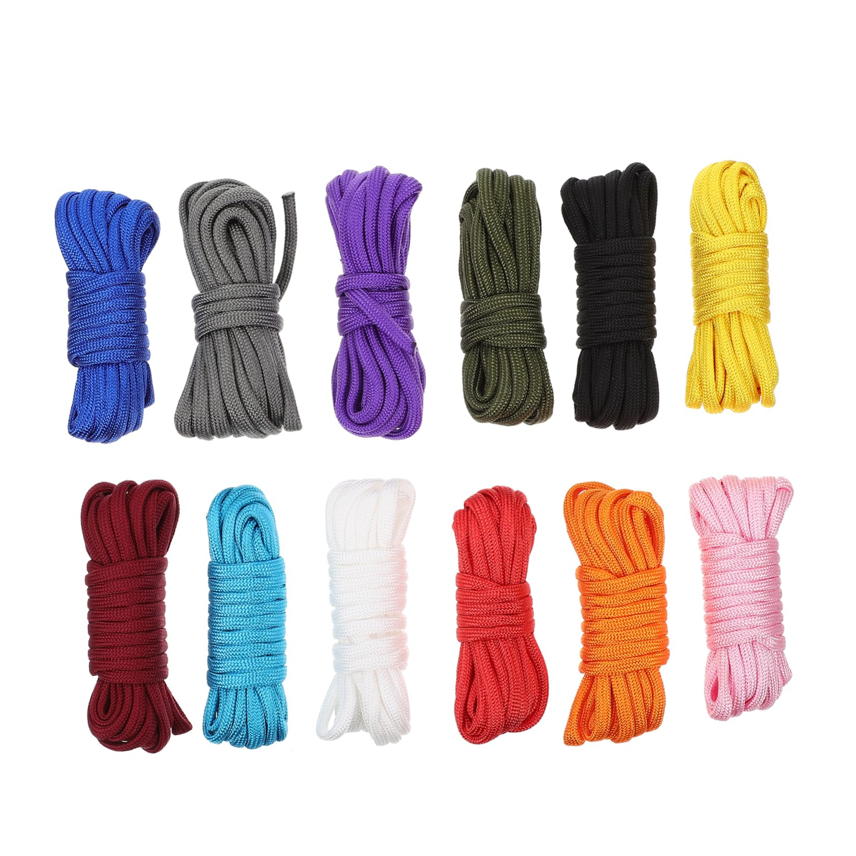 Toddmomy 12rolls Climbing Rope Durable Braided Tent Fix Cord for Umbrella Use Each Random Colors Heavy Duty Wear-Resistant for Outdoor Activities