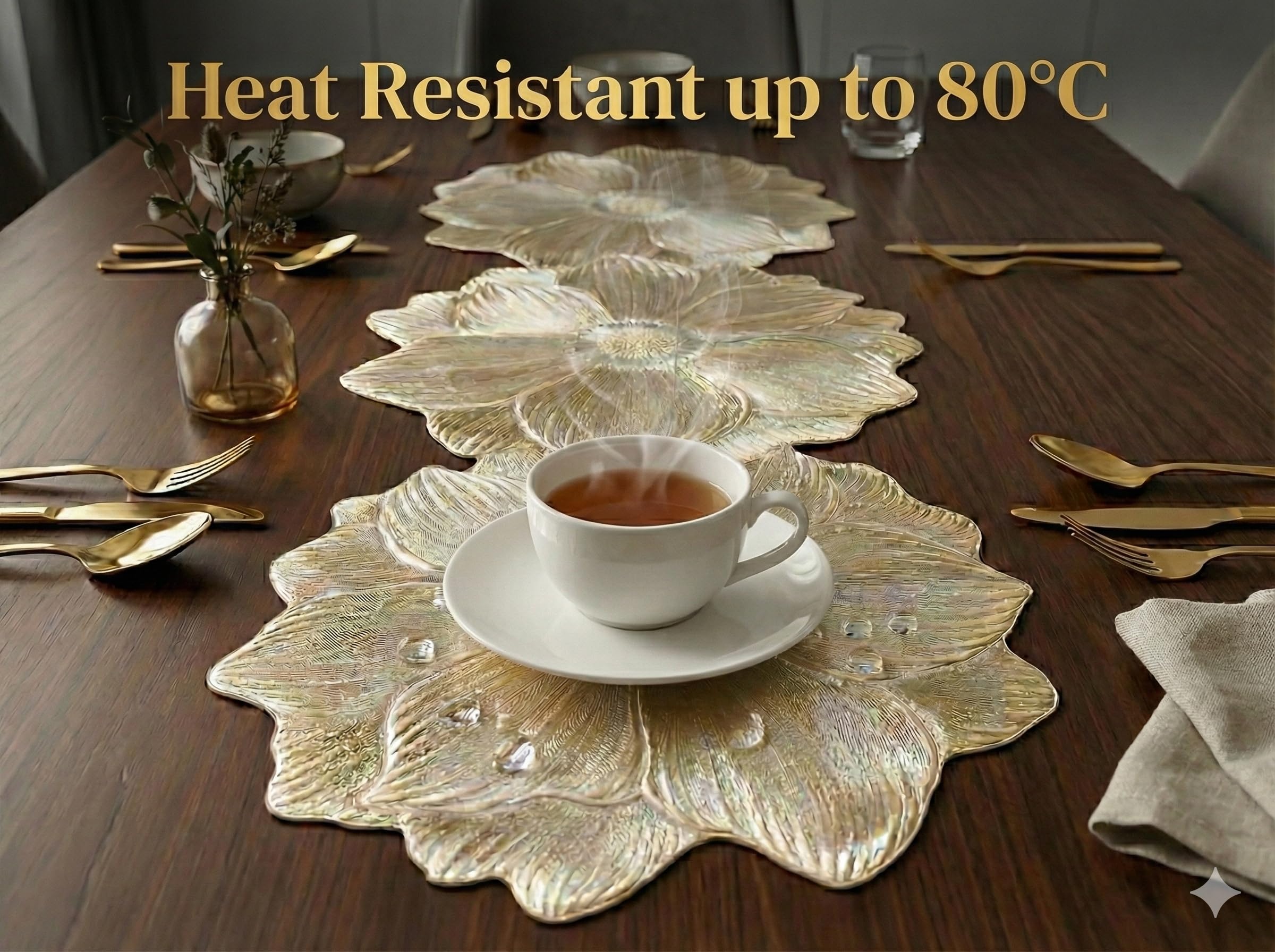 Dining Table Mat & Runner Set - Elegant Table Protection -4