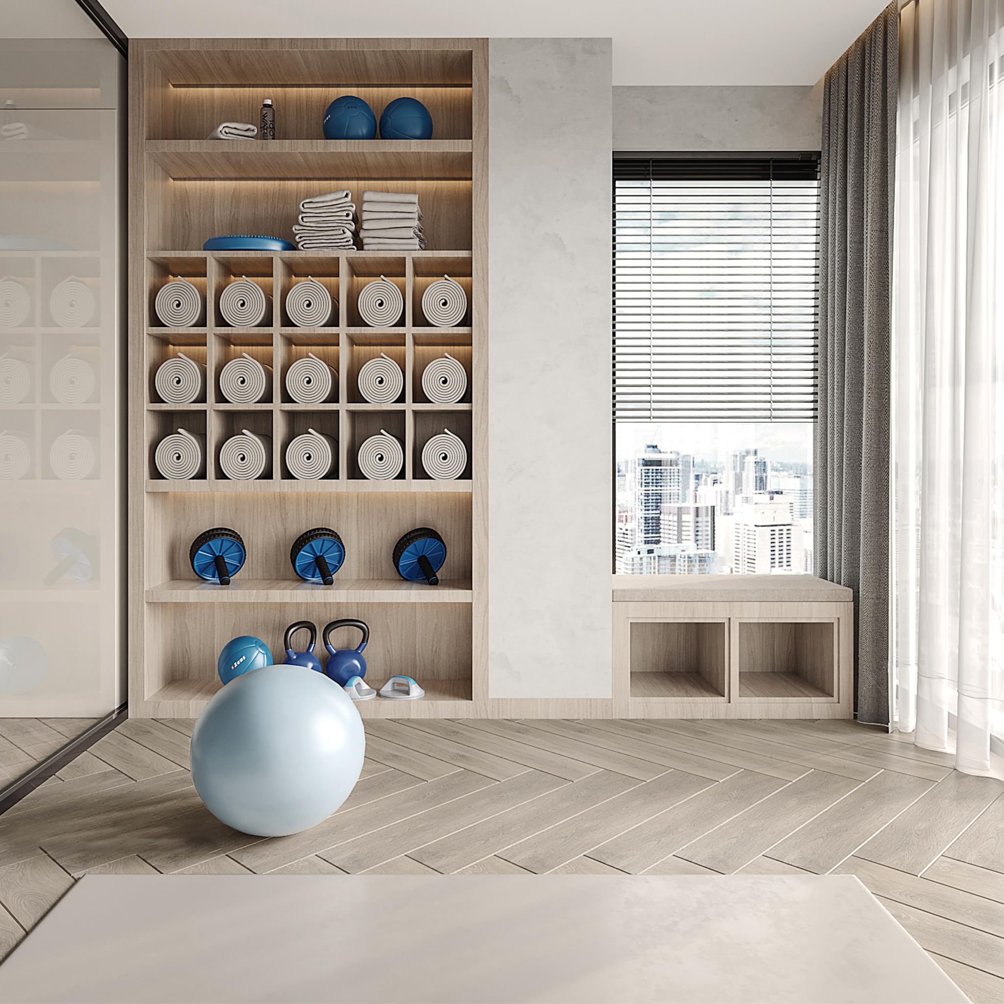LZQ - Pavimento in PVC autoadesivo con effetto legno, 72 piastrelle in vinile, 10,04 m², per pavimenti in piastrelle, resistenti all'usura, impermeabili, per soggiorno e cucina, rovere bianco