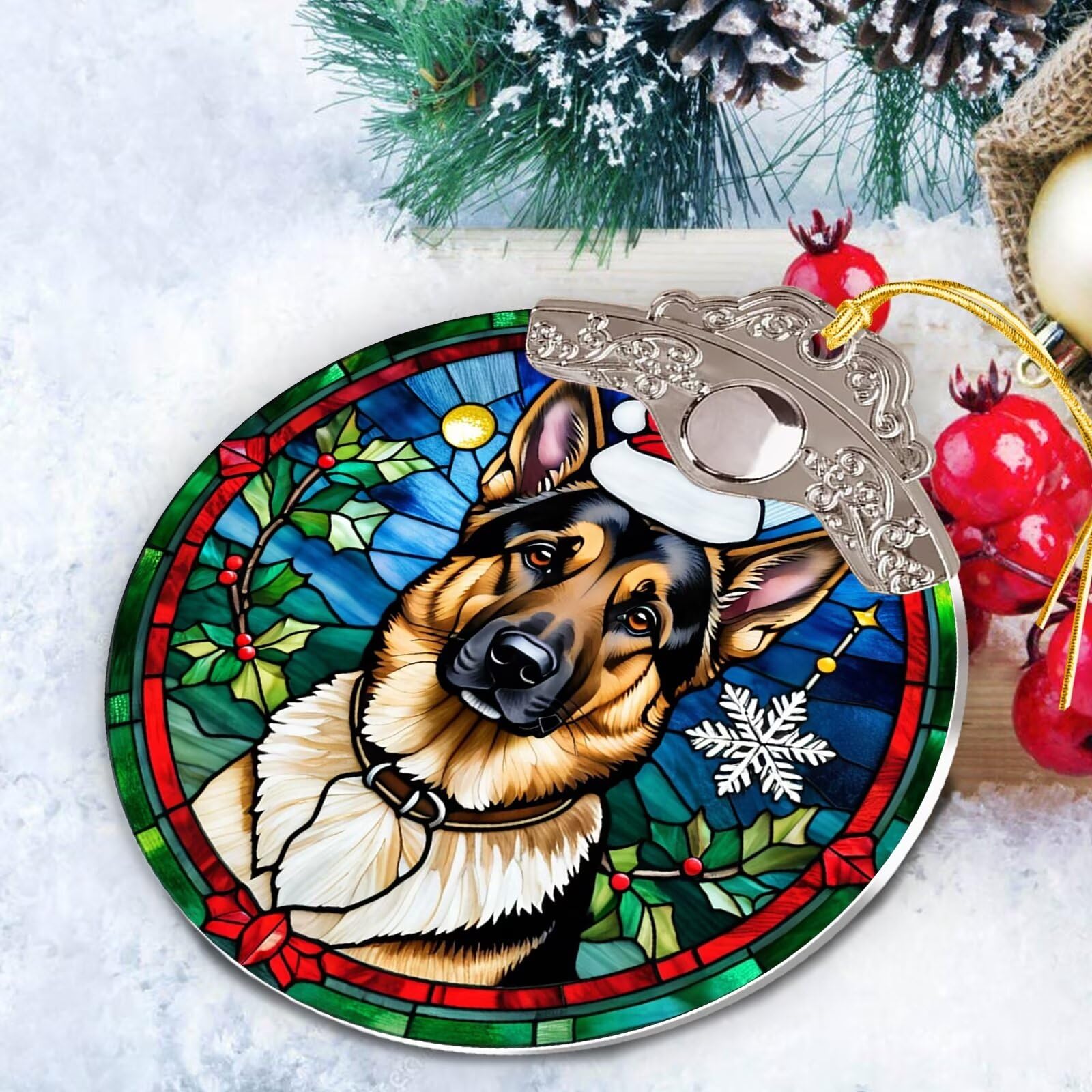 German Shepherd Ornaments Yanria German Shepherd Personalized Dog