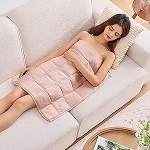 Pink Weighted Lap Blanket for Adults 5lbs, 29"x33", Cooling Heavy Throw Blanket, Portable Travel Weighted Blankets, Soft Small Blankets Gift for Sleeping