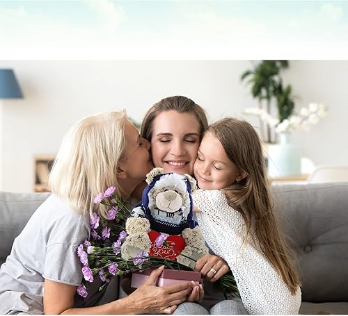 Miniatura 6 de DolliBu Peluche de oso polar I Love You, lindo animal de peluche para San Valentín, aniversario, cita romántica, 9 pulgadas