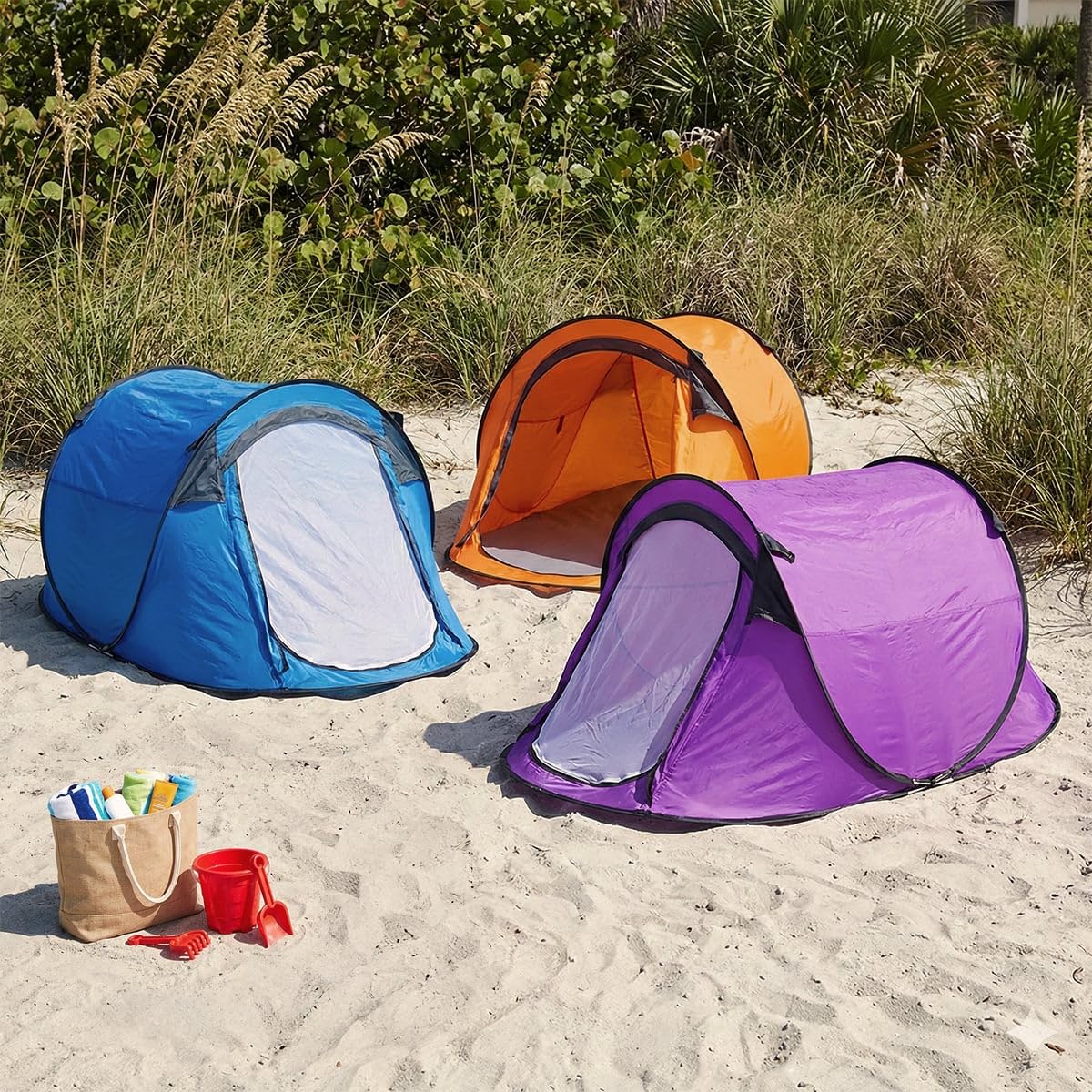 Produce Shop Tenda da Spiaggia 2 posti Mare TendaFacile XL Campeggio Camping - Blu