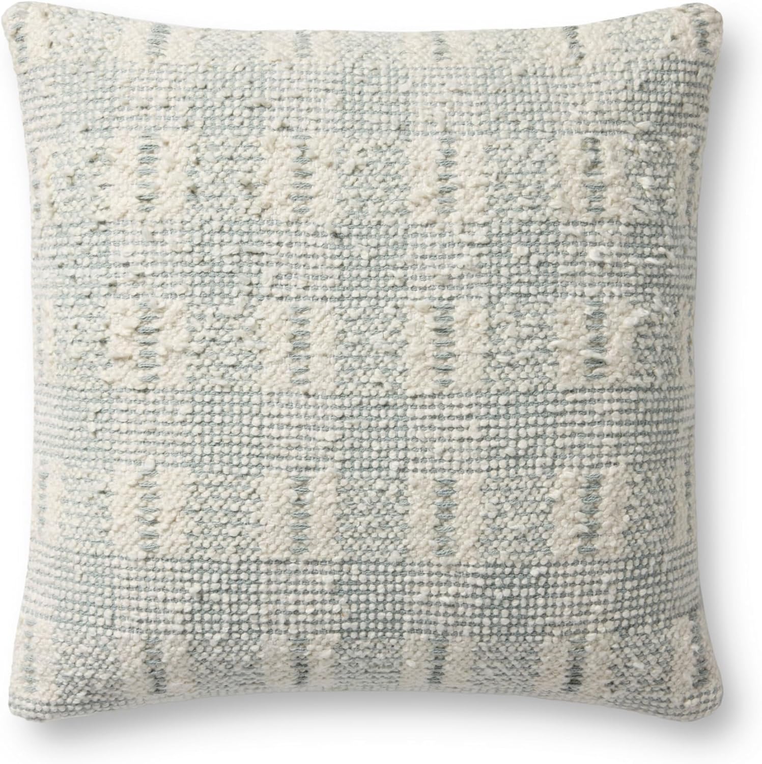 Loloi II Collection PLL0185 Ivory/Blue 18'' x 18'' Cover w/Down Pillow