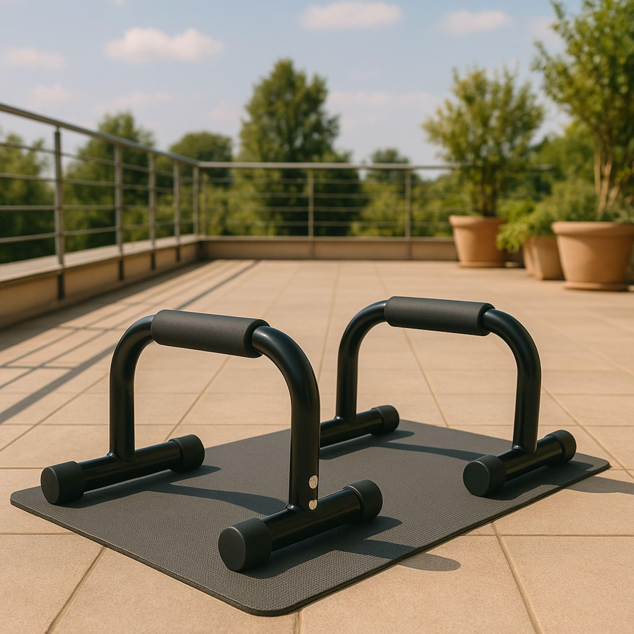 Cannons UK Barre parallele basse (coppia) – Barre per esercizi calistenici e flessioni in ferro resistente con piedini antiscivolo per uso domestico in palestra, studio e PT