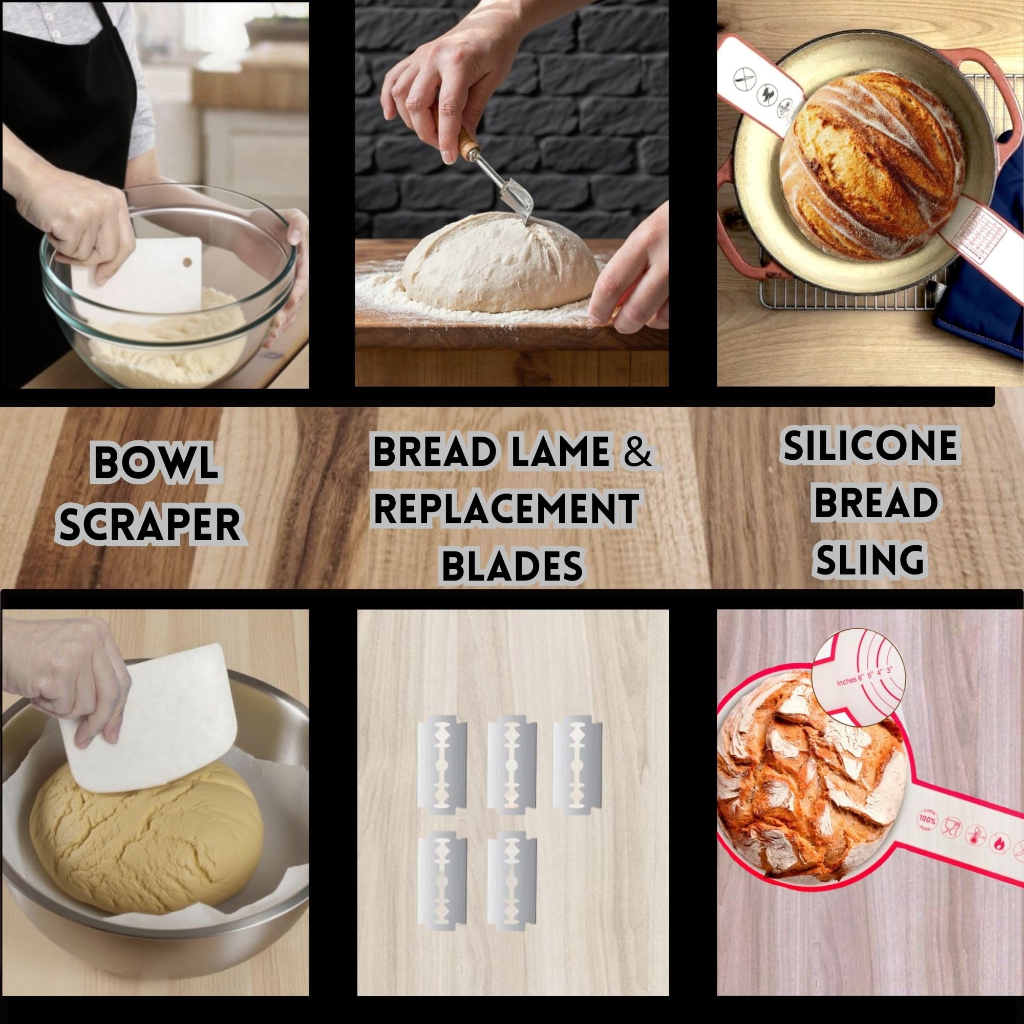 Sauerteig-Starter-Set, komplettes Sauerteig-Brot-Backzubehör mit Banneton-Brot-Gärkörbchen | Sauerteig-Starterglas | Lebensmittelwaage und mehr | Geschenkfreundliches Sauerteig-Set oder jedes
