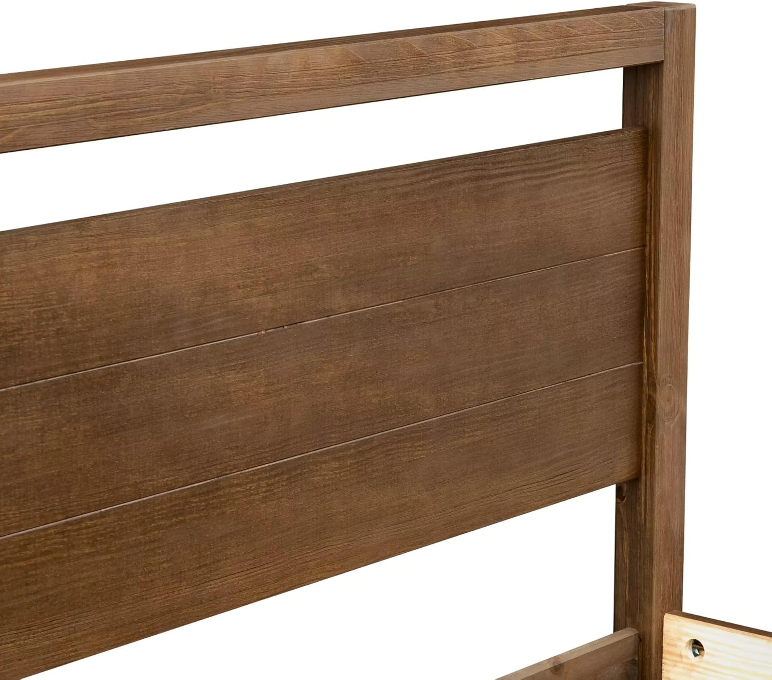 Grain Wood Furniture Loft King Size Solid Wood Bed, Brushed Mocha
