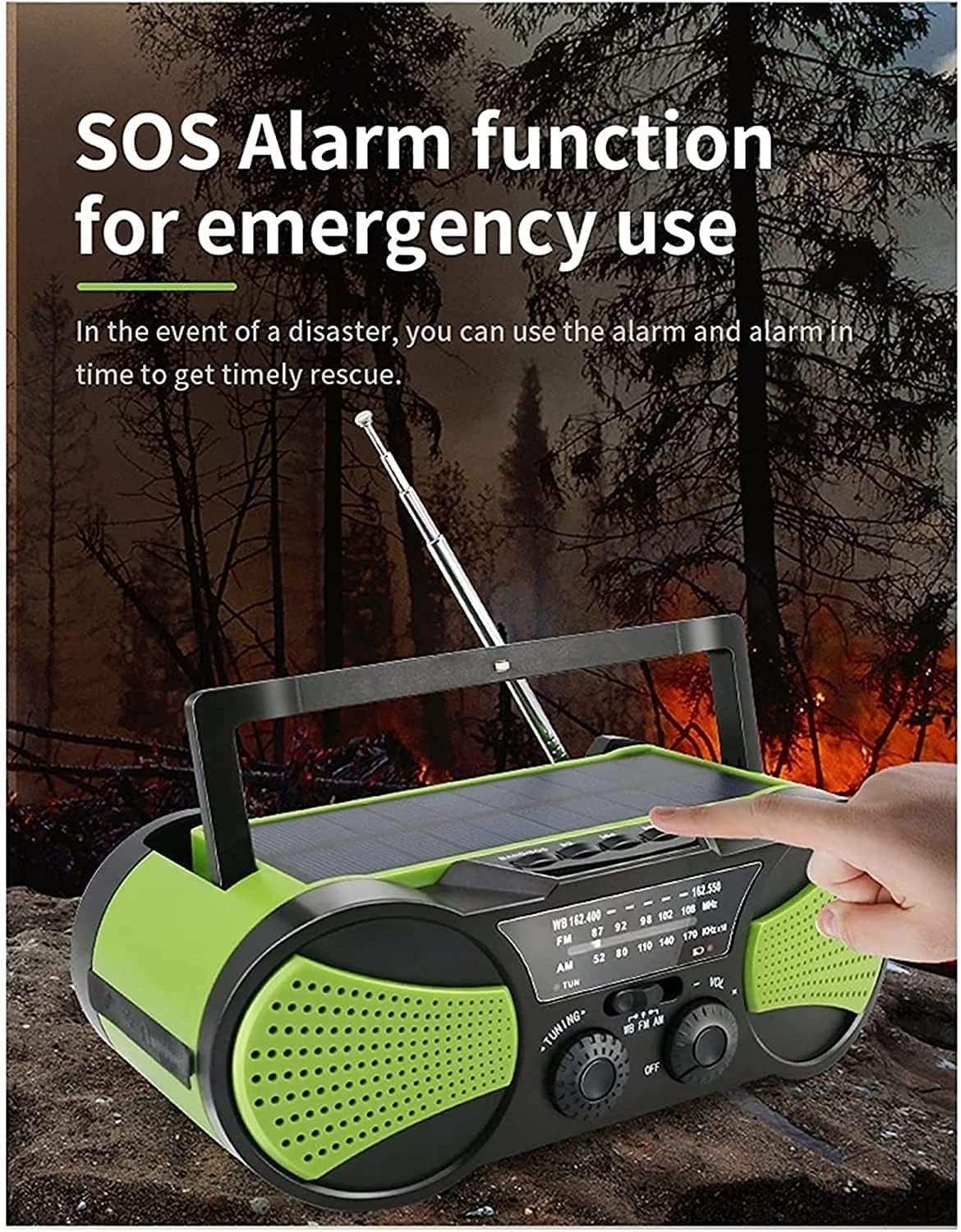 Weather Radio - Emergency/AM/FM Battery Operated Portable Radio with Best Reception and Longest Lasting Transistor. Battery with Mono