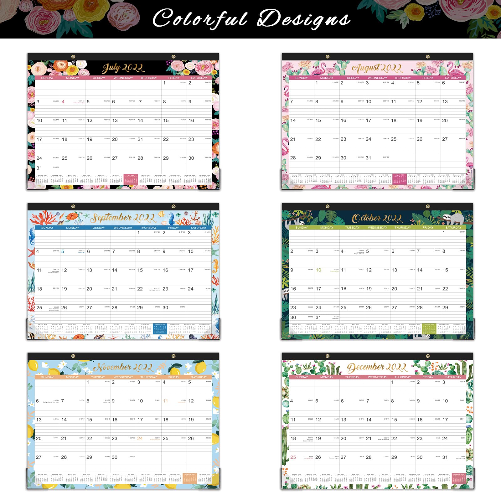 Buy 2022 Desk Calendar Yearly Desk Calendar 2022, Desk/Wall Monthly