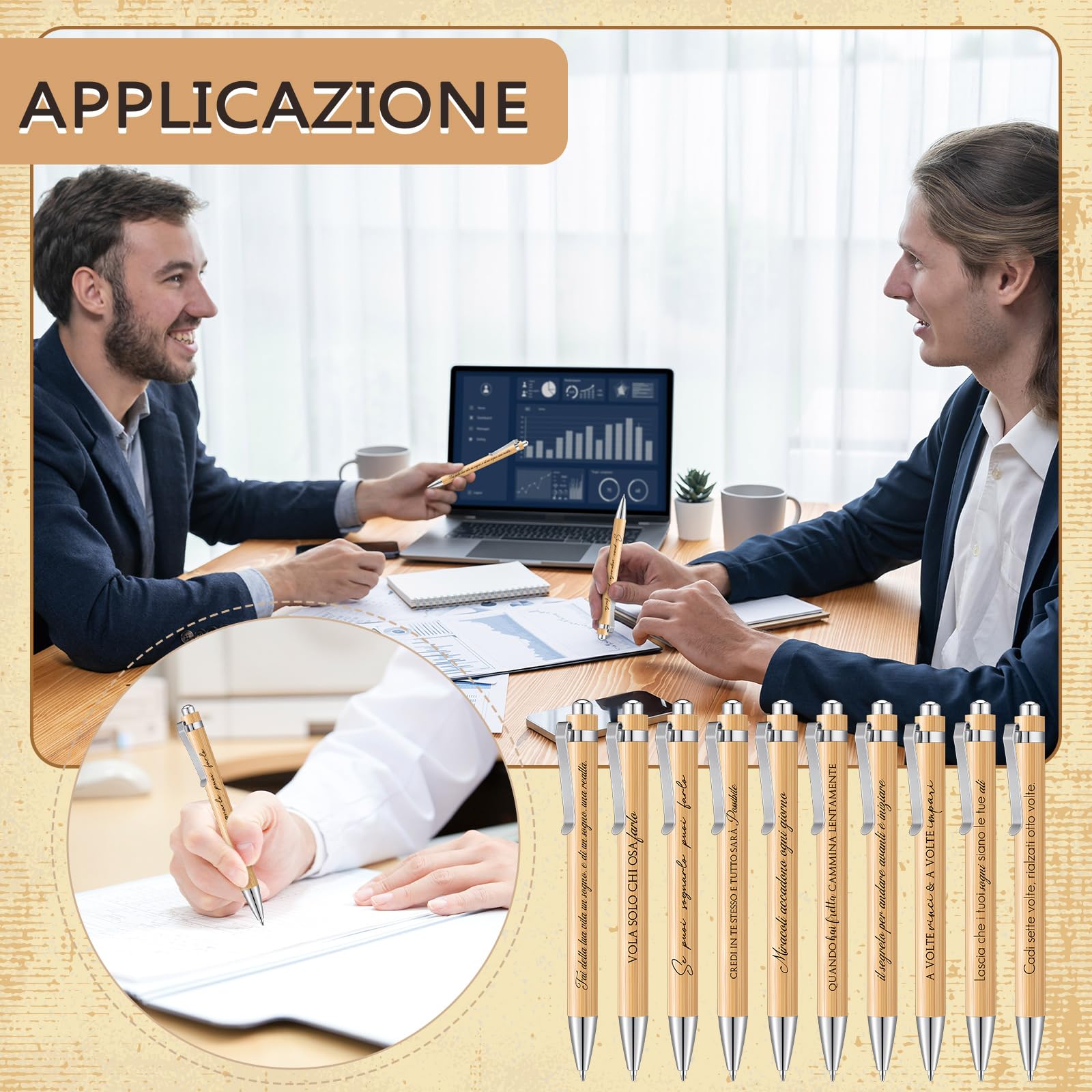 Sinmoe 48 Pezzi Regalo Motivazionale per Colleghi Quaderni Penne con Frasi Italiano