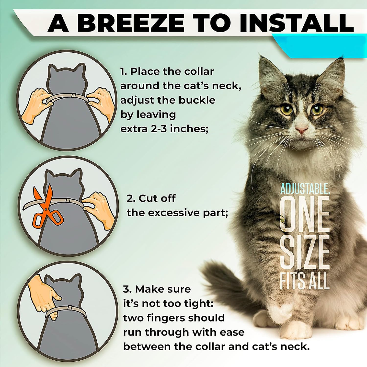 4 Collares antiparasitarios para Perros y Gatos, 38CM 8 Meses de protección, Collar antipulgas para Perros y Gatos, Ajustable, Collar antipulgas para Todos los Dog Cats