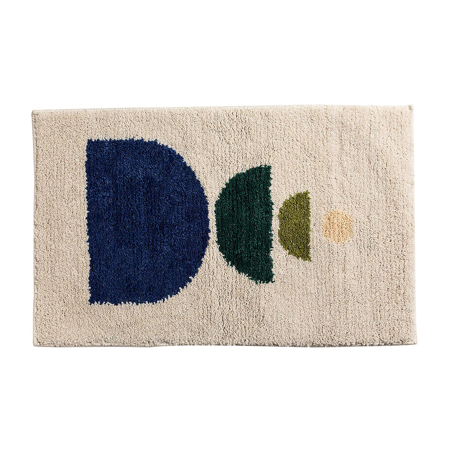 Tapetes de baño bohemios, antideslizantes, abstractos, de microfibra, lindos, color negro, lavable para tubo, lavabo, inodoro (beige, amanecer, 20 x 32 pulgadas) 8
