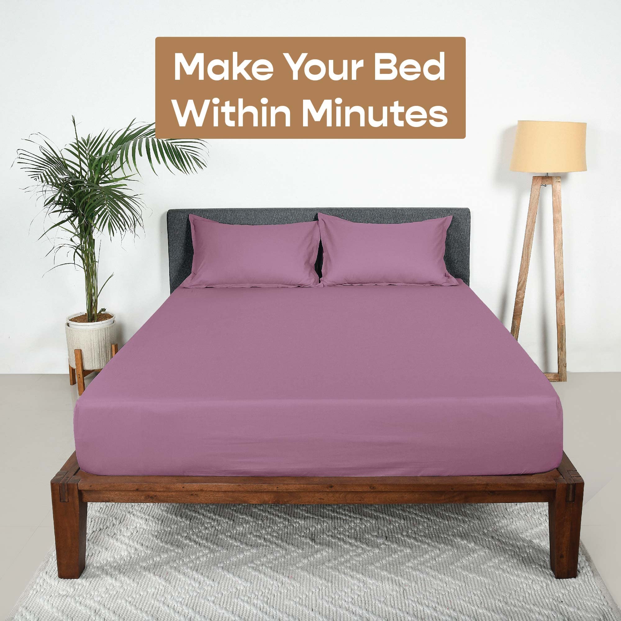 SleepyCat Percale Fitted Sheet - King Size -2