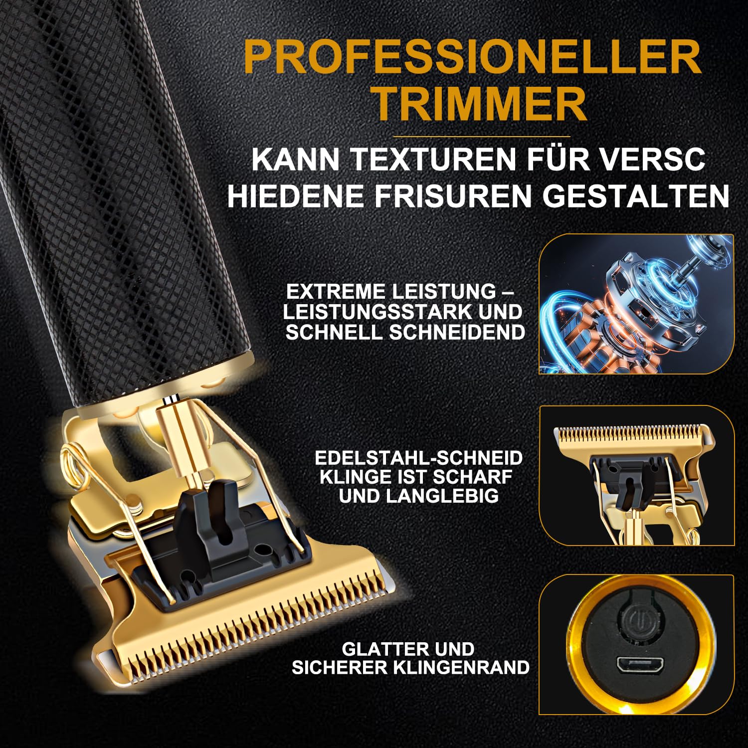 Haarschneidemaschine Set Herren - 5-in-1 schnurloser Haarschneider mit LED-Bildschirm, verstellbarem Bart- & Schnurrbart-Trimmer, selbstschärfende Klingen, leise Haarschnittmaschine, bestes Geschenk