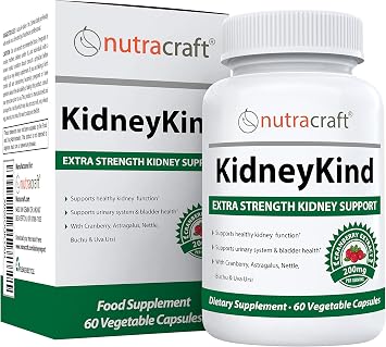 Nutracraft KidneyKind # 1 دعم الكلى وملحق التخلص من السموم | تطهير الكلى لصحة المثانة والبول | Buchu ، Juniper ، Uva Ursi ، Cranberry ، Nettle Leaf & More | 60 كبسولات Vege   
