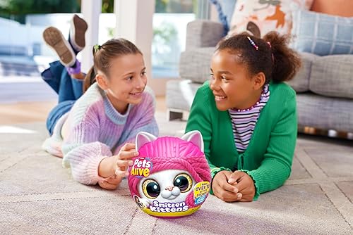 Miniatura 2 de Pets Alive Smitten Kittens Surprise (Birman Cat Bonnie) por ZURU Nurture Play Soft Toy Unboxing Adopta 10 sonidos interactivos