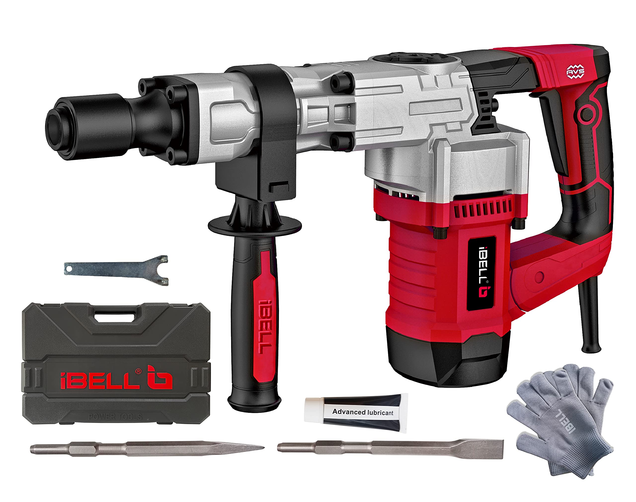 IBELL Demolition Hammer DH20-30, 6.5Kg, 1300W, Copper Armature, Impact 3700/min, Energy 16J,17mm HEX chuck, with Anti vibration control handle (B0C691319H) Amazon Price History, Amazon Price Tracker