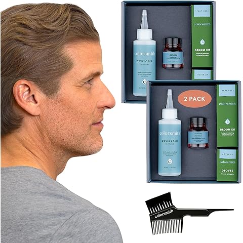 Hair & Beard Color for Blending Grays 2 pack - Dark Blonde - Ammonia-Free Complete ...
