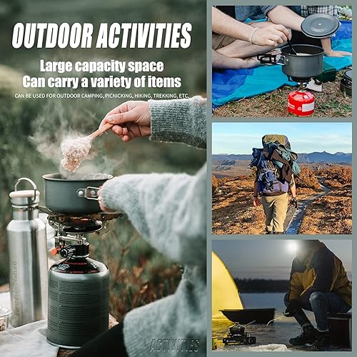 Miniatura 5 de bvya Bolsa táctica de almacenamiento para camping, 11 litros, bolsa de mano para uso al aire libre, organizador de utensilios de cocina, organizador