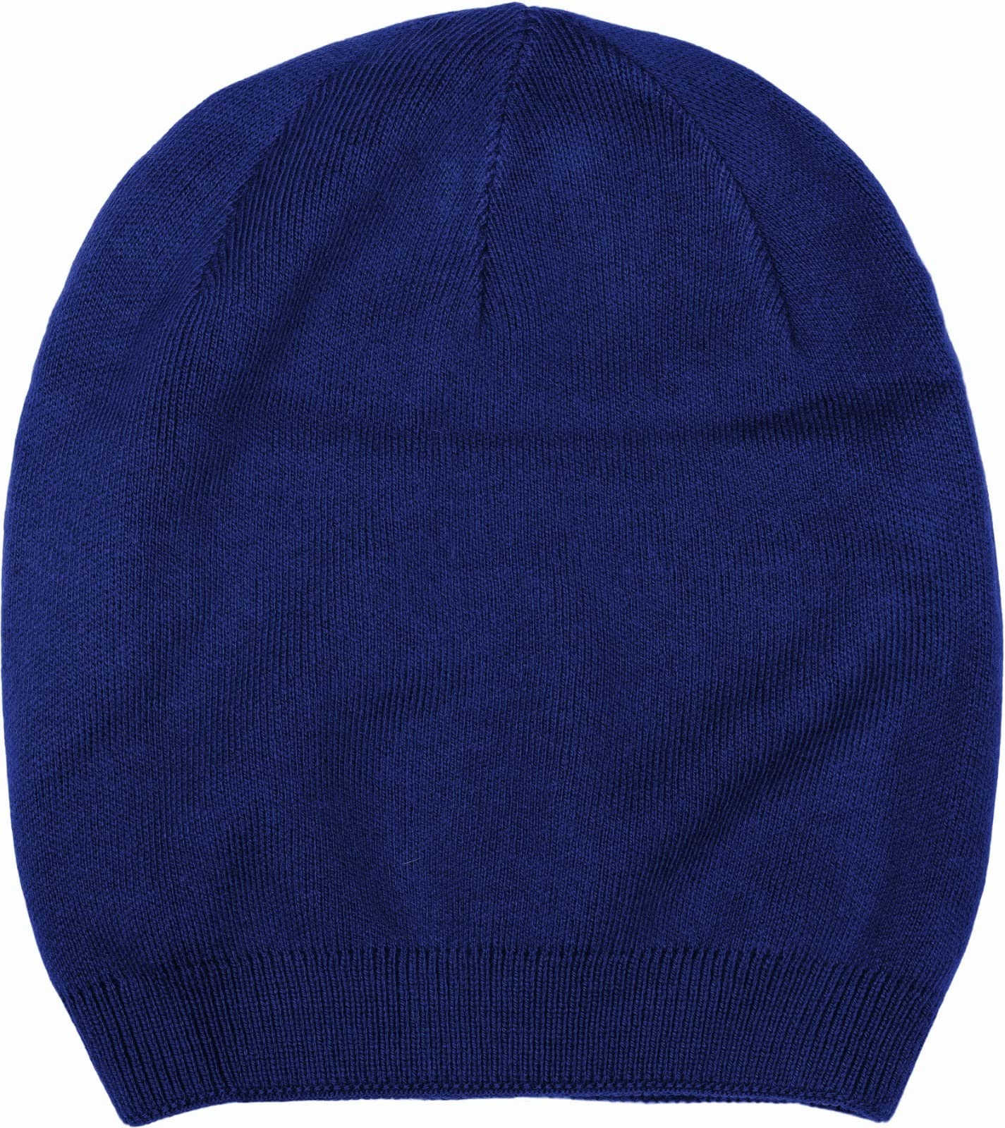 styleBREAKER Unisex Fine Knit Beanie Hat Unicoloured with Ribbed Cuffs, Double Layered Winter Knit Hat Warm 04024195, Colour:Dark Blue