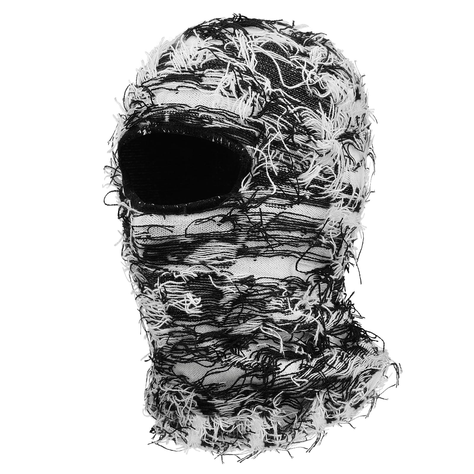 CLAPE Distressed Ski Mask Windproof Balaclava Full Face Mask Winter Yeat Shiesty Mask Knitted Beanie Mask for Men
