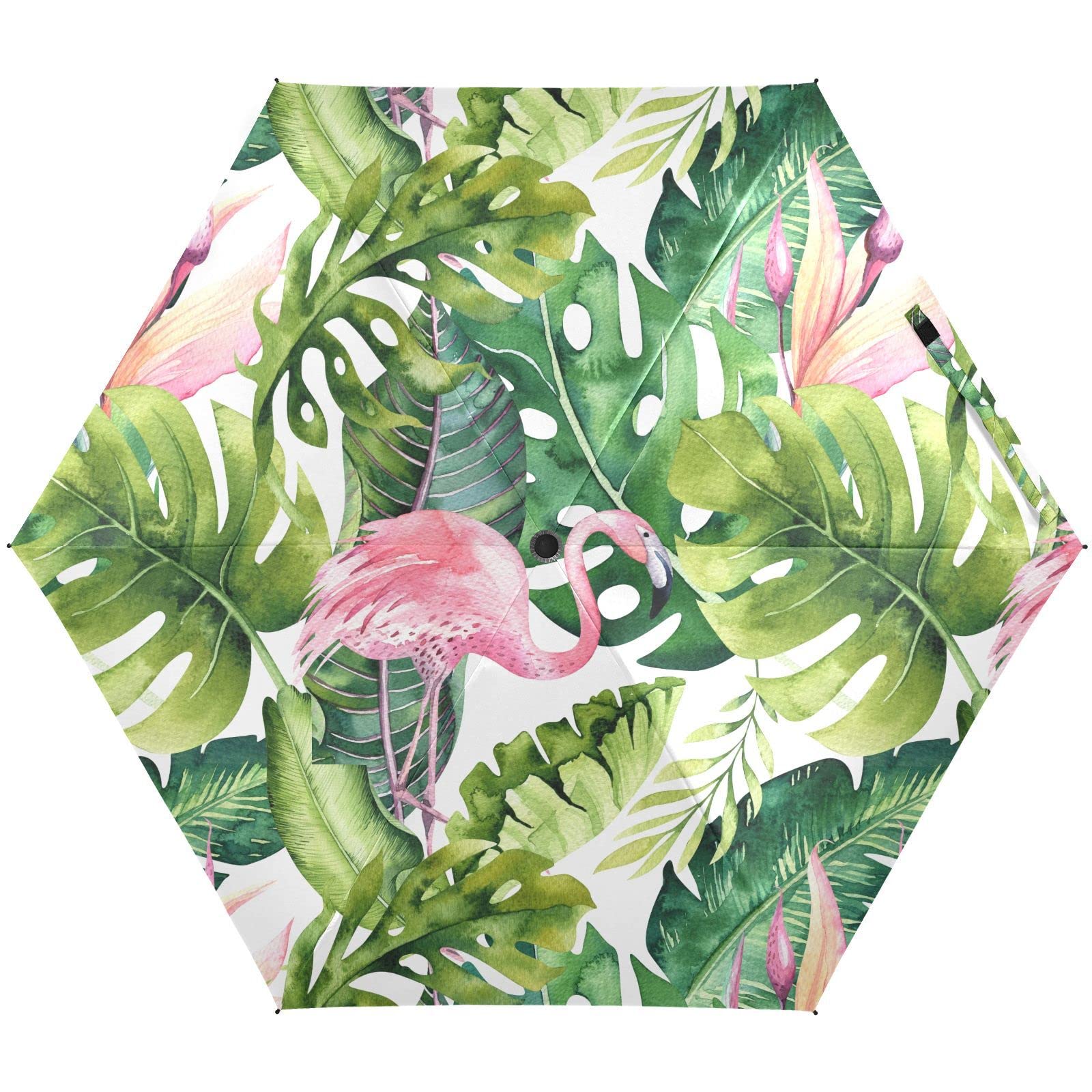 QwThumQwThum UV Sun Umbrella Compact Folding Travel Umbrella for 99% UV Protection Windproof Rainproof Small Light Fashion Parasol for Men and Women Gift Flower