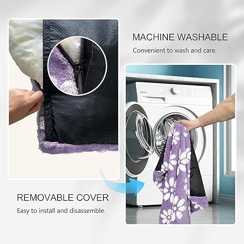 Miniatura 6 de Camas para perros pequeños y medianos, bonita cama gruesa para perrera, cama mullida para mascotas con funda extraíble lavable y parte inferior