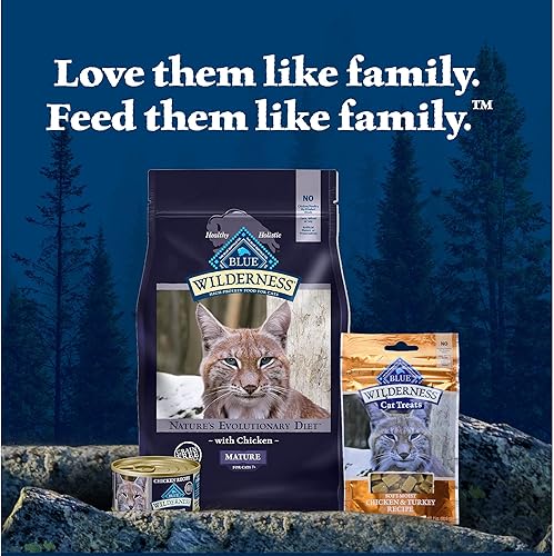 Miniatura 8 de Blue Buffalo Wilderness - Paté húmedo para gatos con alto contenido de proteínas y sin granos para gatos adultos mayores de 7 años, hecho con